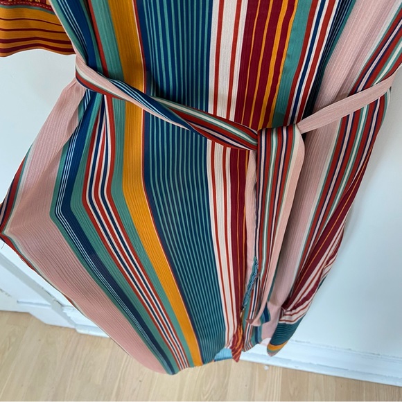 dRA Los Angelos Dream in Colour Jumpsuit Belted Wide Leg Multicolour Striped Jum - Picture 8 of 14